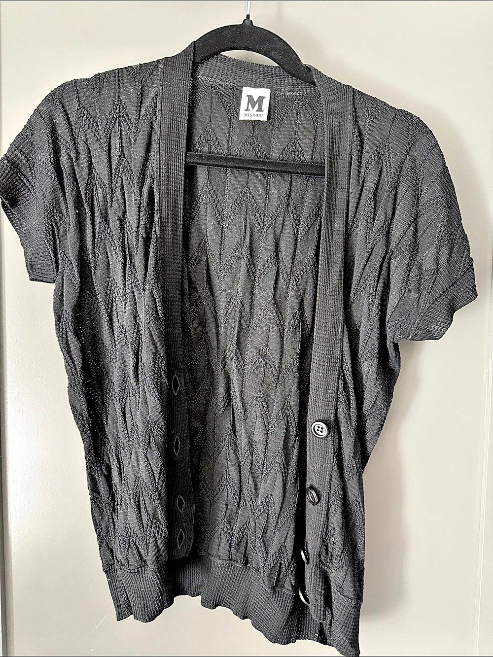 Missoni Textured Cardigan Black Medium
